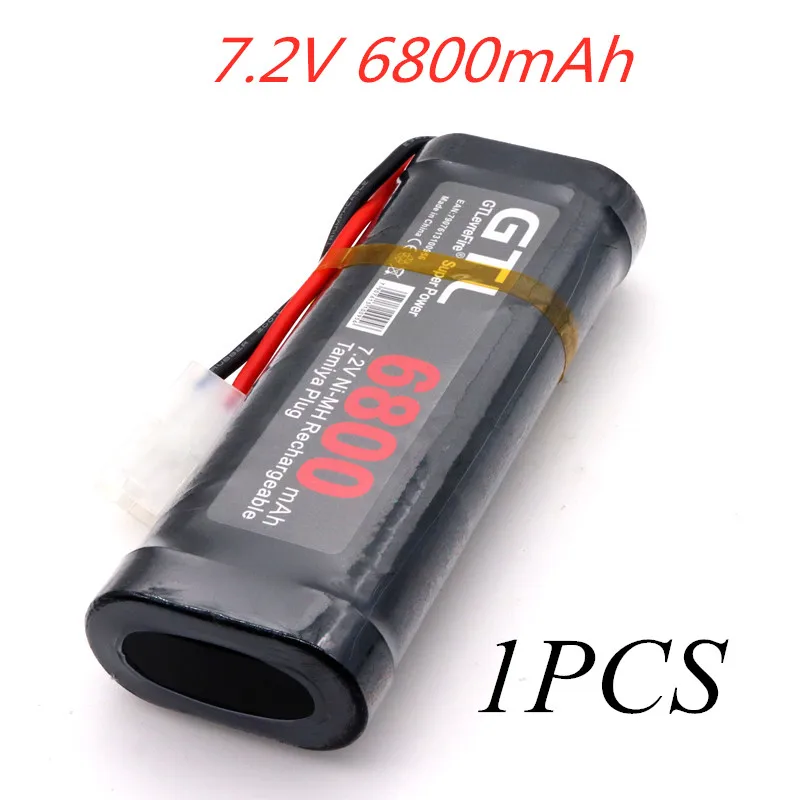 Neue 7,2 V Batterie 6800 mAh NiMH Batterie Pack RC Auto Lkw Bugibot Tank ni mh Batterias Grau Abendessen netzteil: Lila