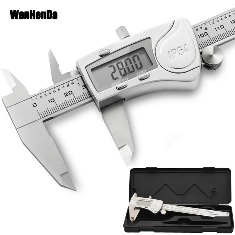 Metal stainless steel IP54 waterproof caliper digital display electronic vernier caliper measurement tool high precision caliper
