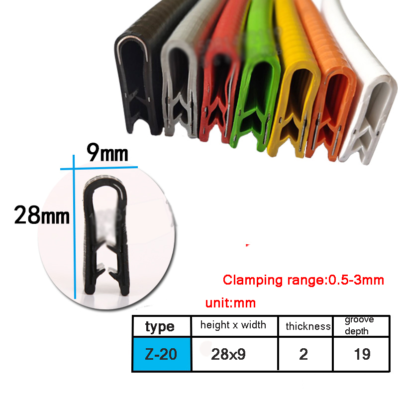 1M U-shaped Clamp Iron Rubber Edge Sealing Strip Bridge Cable Tray Iron Sheet Stainless Steel Plate Edge Protection Mouth Strip
