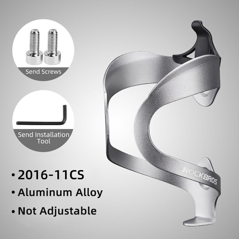 ROCKBROS Bicycle Water Bottle Holder Ultralight Aluminium Alloy Adjustable Bicycle Bottle Cage Cup Holder Bicycle Accessories: 2016-11CS