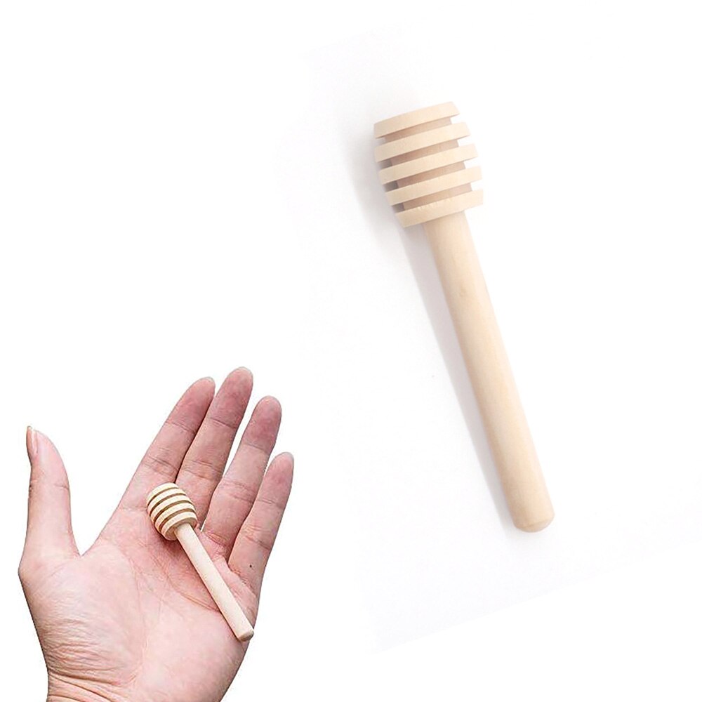 Mini palitos de madera para miel envuelta individualmente, servidor para jarras de miel, paquete de 100 unidades, 3 pulgadas palito miel