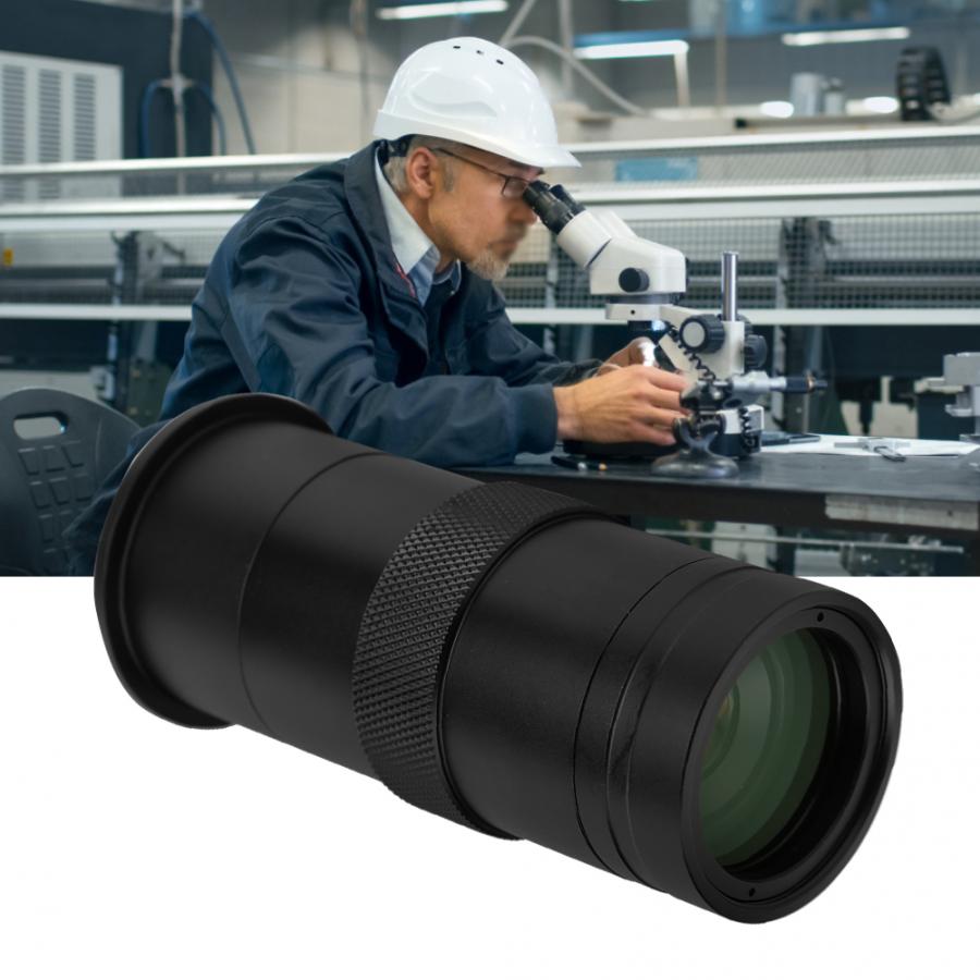 Industrial Microscope Camera C-Mount Lens 8X-100X C-Mount Lens 25mm Zoom Adjustable Magnification microscopio Lens