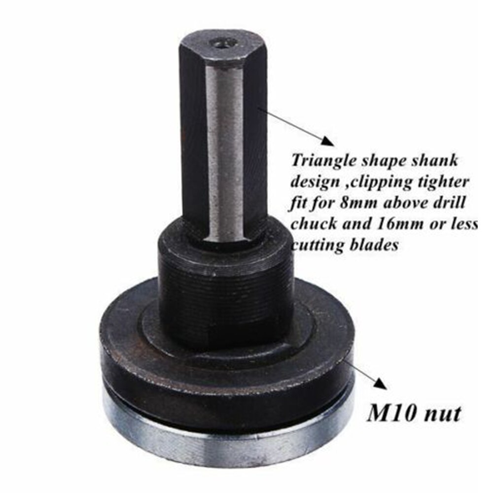 M10/16mm Drill Angle Grinder Mandrel Adapter Disc Holder Kit Spanner Set Hole