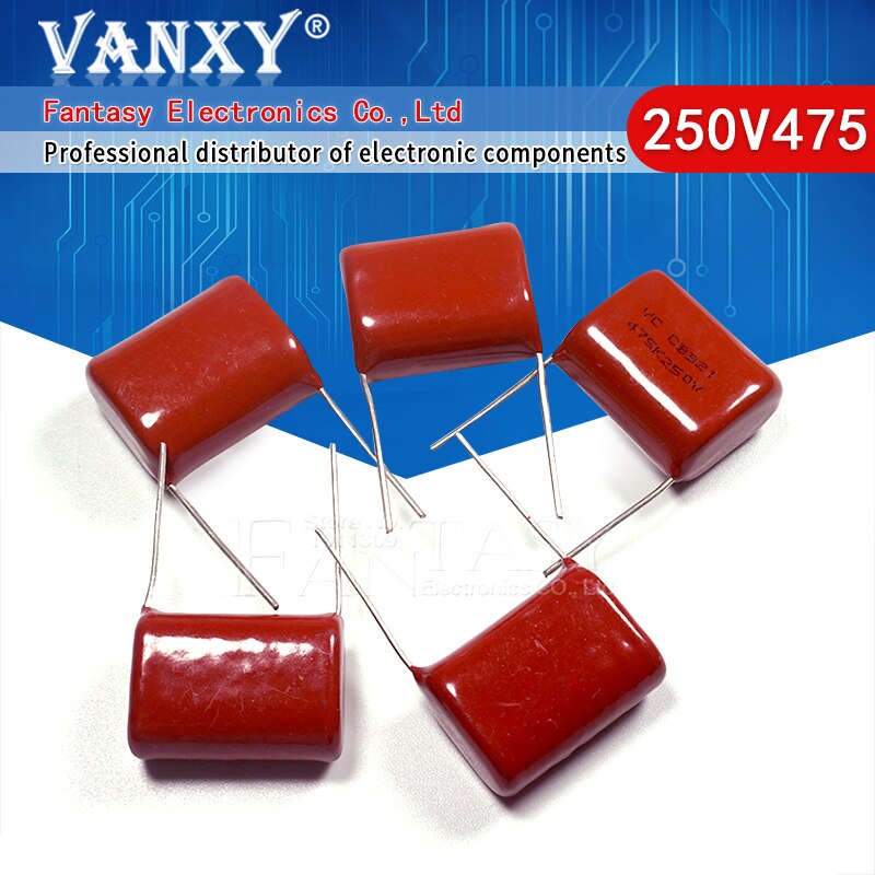 10Stck 250V475J Tonhöhe 25MM 250V 4,7 UF 475 4700PF CBB Polypropylen Film kondensator