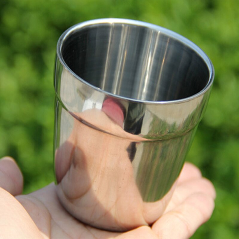Tiartisan-taza de agua de acero inoxidable para acampar al aire libre, vaso de doble pared para beber vino, café, RC368, 1/2/3 Uds.