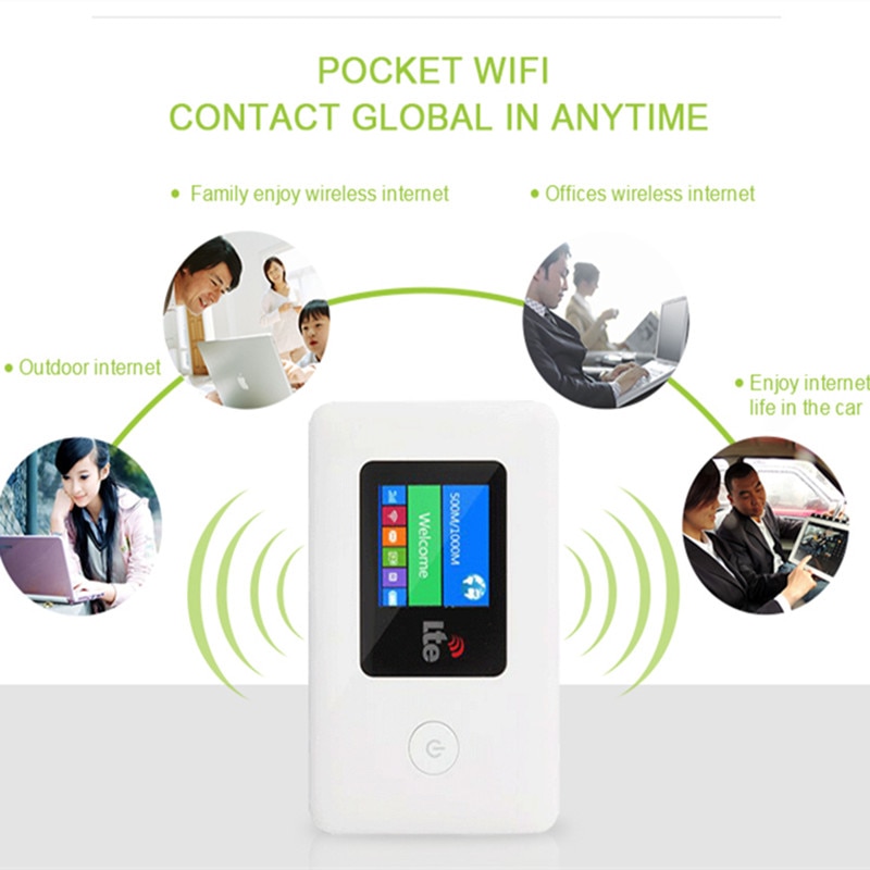 3G/4G odblokuj/przenośny/a/bezprzewodowy router Wi-Fi LTE kolorowy ekran mobilny Wi-Fi router hotspot z gniazdo karty SIM dla ameryki USA Chile