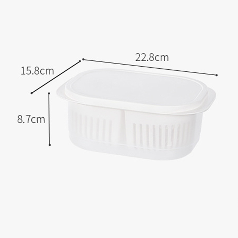 PP Refrigerator Food Storage Containers with Lid Kitchen Separate Freezer Seal Bin for Vegetable Fruit Meat Fresh Box Organizer