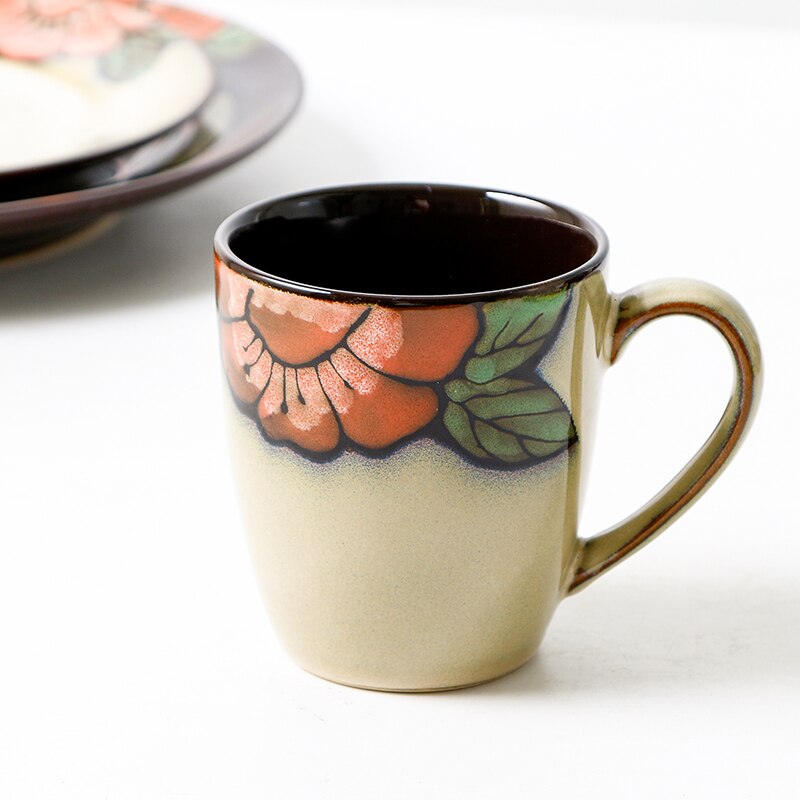 Household Dinnerware Porcelain Plate Bowl Combination Ceramic Tableware Set Western Steak Salad Noodles Plate DishSet Dinnerware