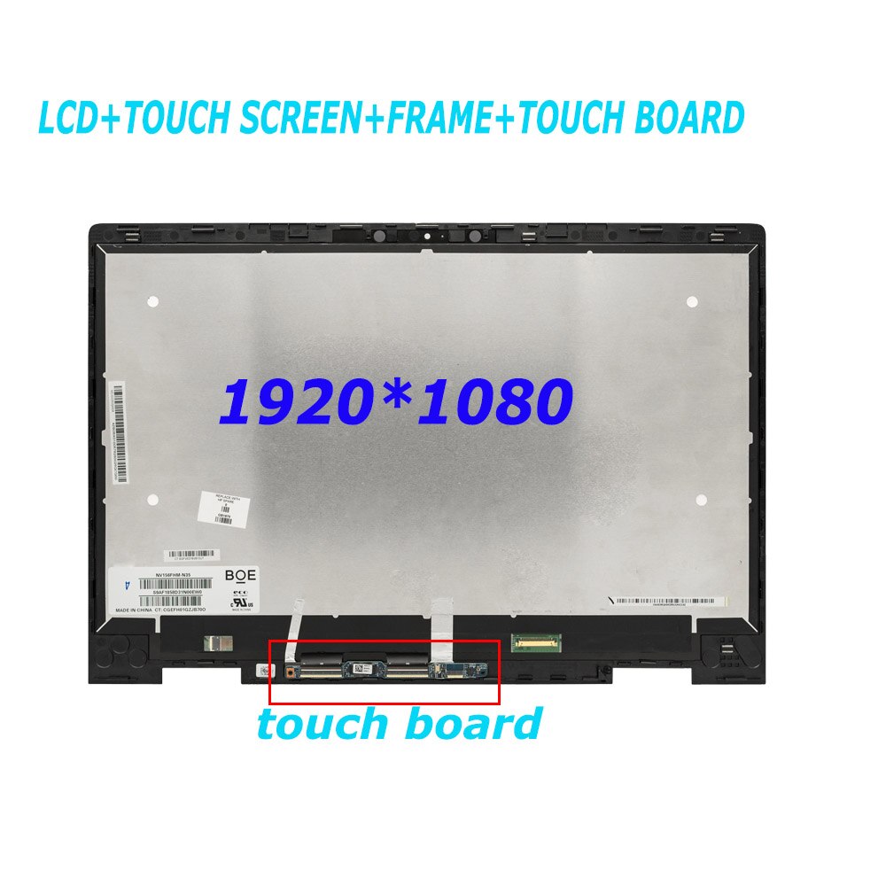 15.6 -zoll-lcd-touchscreen-digitizer-einheit + rahmenersatz für hp envy  x360 15-bp 15m- bp serie 15m-bp012dx bp111dx laptop