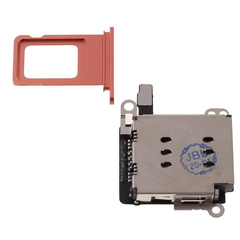 1Set Dual Sim Kaartlezer Connector Flex Kabel Met Kaart Lade Slot Houder Open Ejector Pin Voor Iphone Xr: Oranje