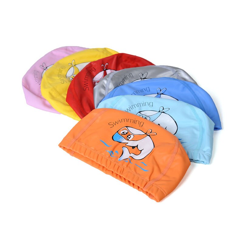 Casquette de piscine pour enfants, chapeau de protection en forme de dauphin, bouchon d&#39;oreille, étanche, pour garçons et filles, accessoire de plongée
