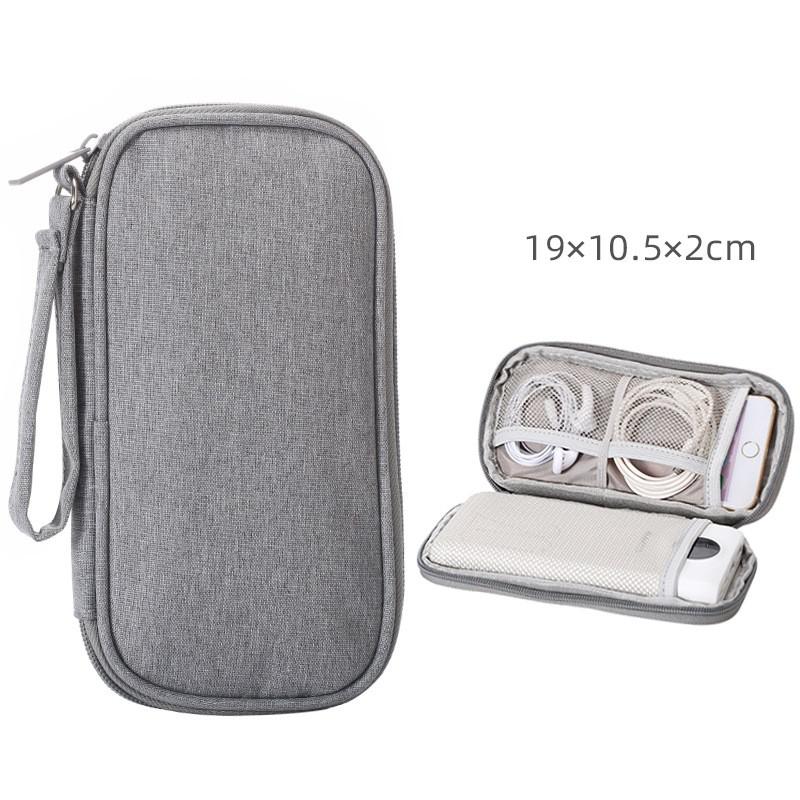 Digitale Opbergtas Travel Organizer Bag Verpakking Cubes Voor Data Kabel Power Bank Oortelefoon Oplader: Gray Small