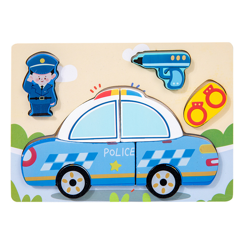 Puzzles en bois Montessori pour enfants, jouets Montessori pour tout-petits de 2 3 4 5 ans, Puzzle 3D, jouet éducatif dinosaure: Gris clair