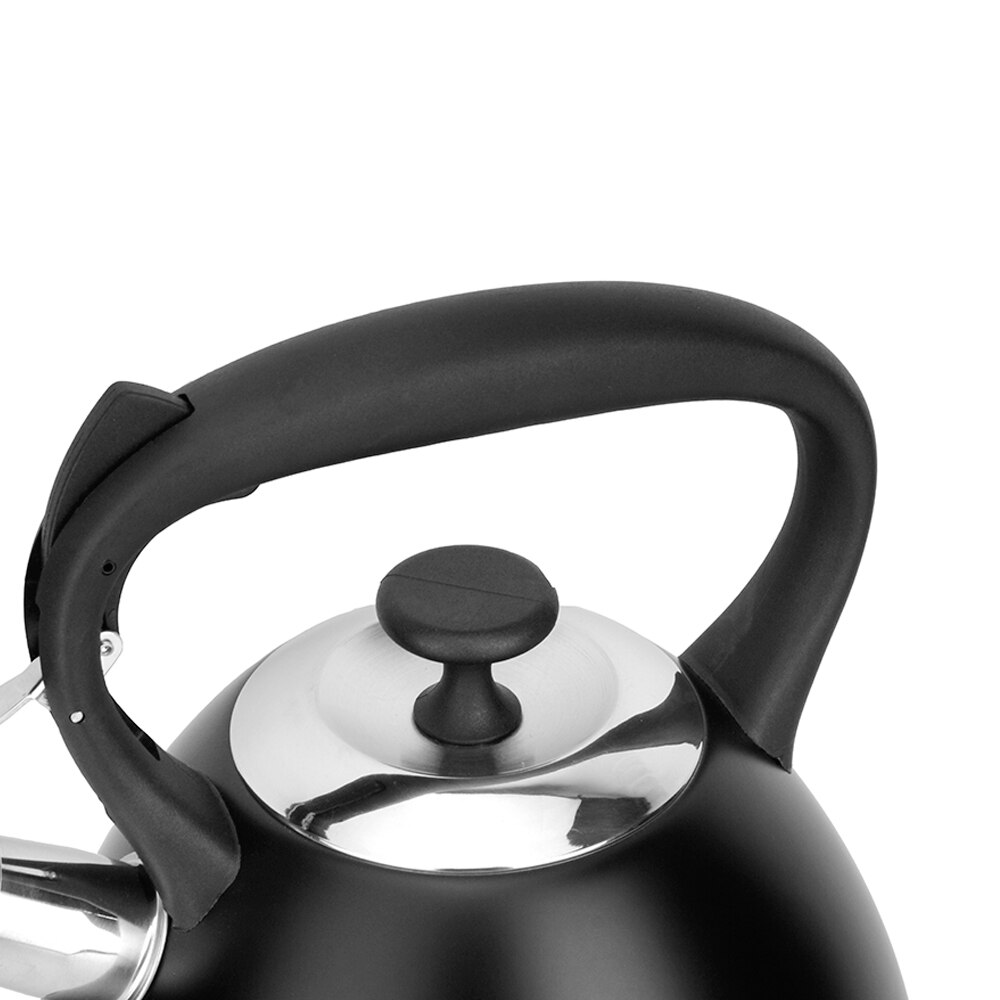 Bouilloire à sifflage en acier inoxydable 3,0l | Poêle en acier inoxydable, bouilloire à sifflage noire, bouilloire à sifflage pour le Camping, outils de cuisine pour la maison
