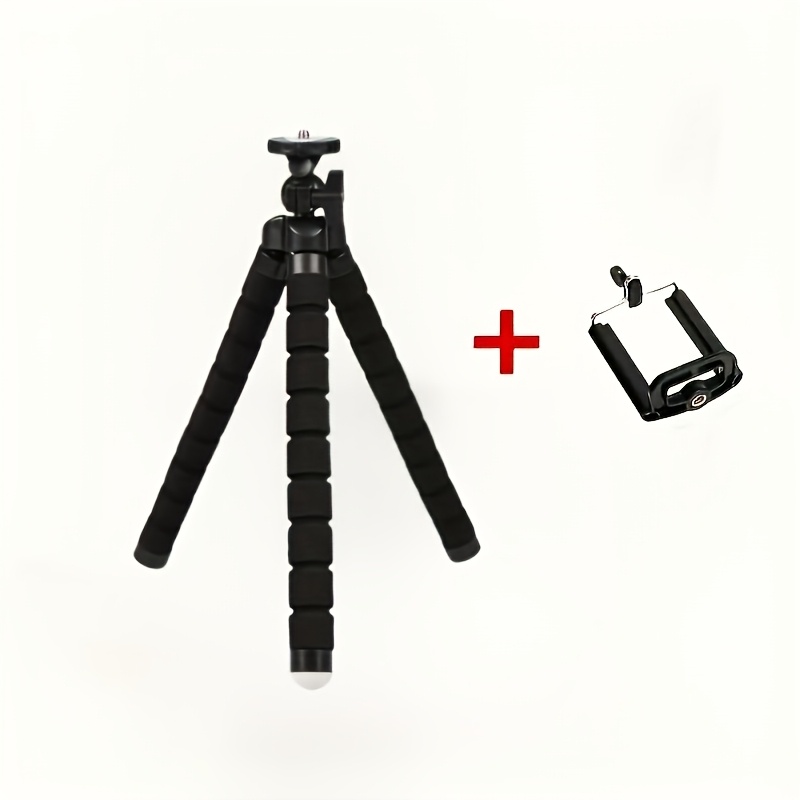 Statywy do aparatu w smartfonie Antypoślizgowy uchwyt na telefon Klips Statyw ze zdalnym sterowaniem Bluetooth do podróży Camping Selfie: Srebrny