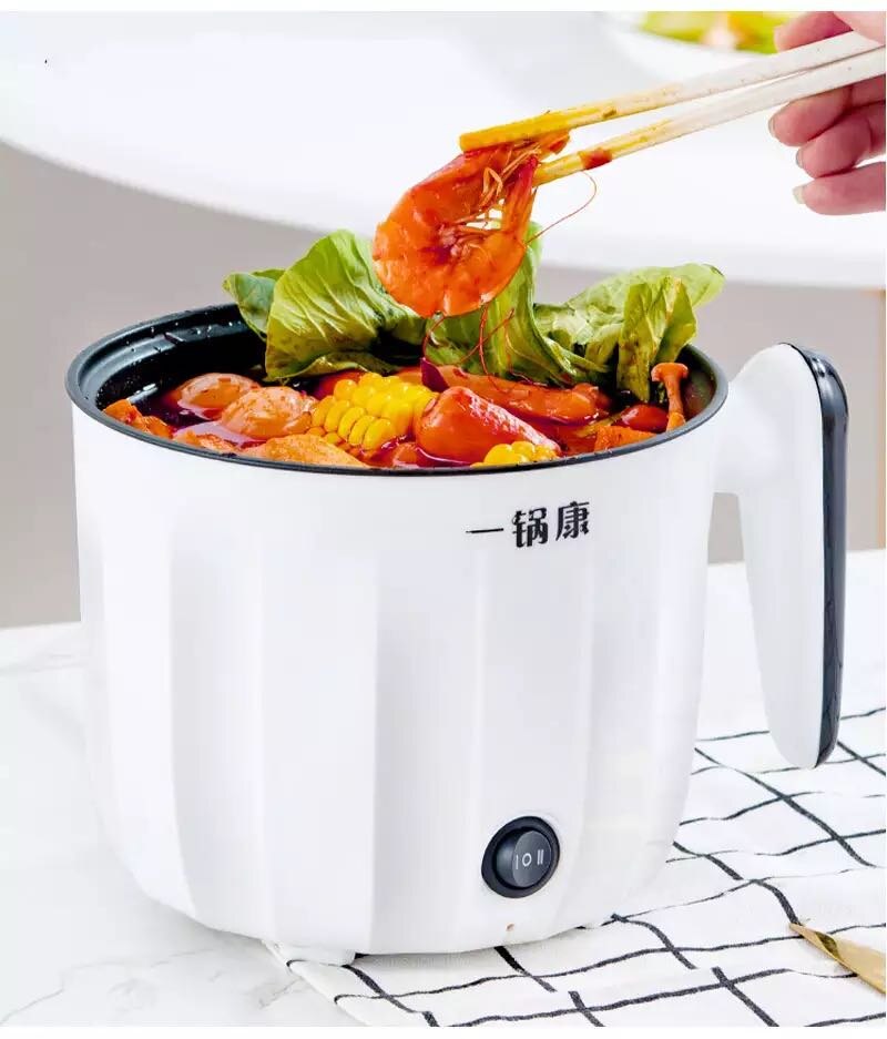Olla eléctrica multifunción para cocinar en el hogar olla pequeña potencia fogón pequeño eléctrico sartén eléctrica para 1-2 personas