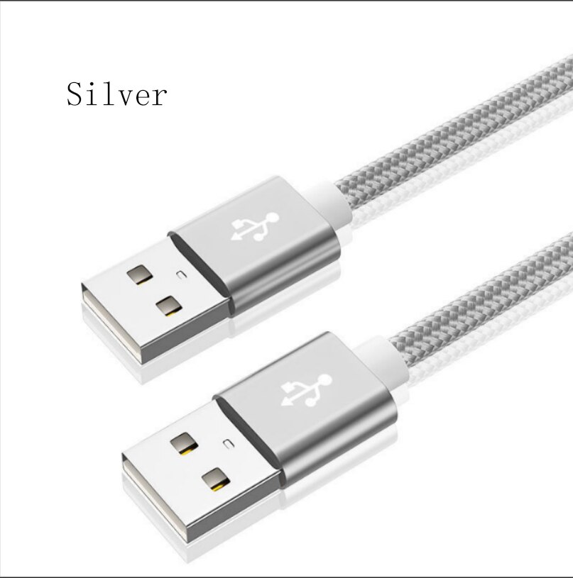 Double head USB public to public data cable mobile hard disk connecting cable U disk extension cable duplicating cable: white / 2m