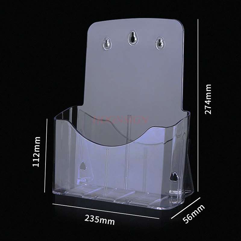 A4 Directory Single-Layer Transparant Folder Informatie Plank Desktop Kleurenpagina Display Box Bestand Krant