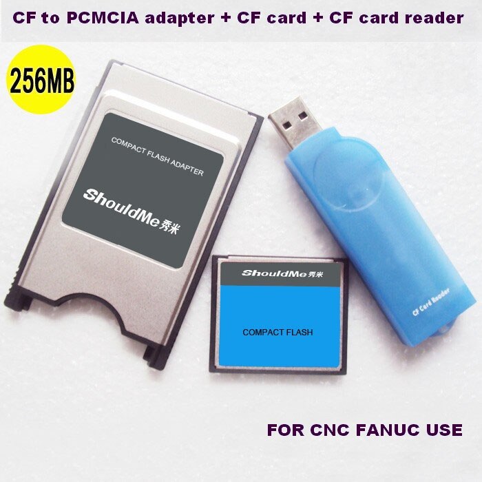 Cf-kaart 256 MB pcmcia adapter en CF kaartlezer 3 in 1 combo voor Industrie Fanuc geheugen gebruik