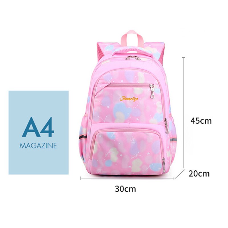 Mochilas escolares para niñas, conjunto de 3 piezas (mochila + bolso + Pencilbag), mochilas escolares informales de primaria, mochila de princesa rosa, bolso para niños