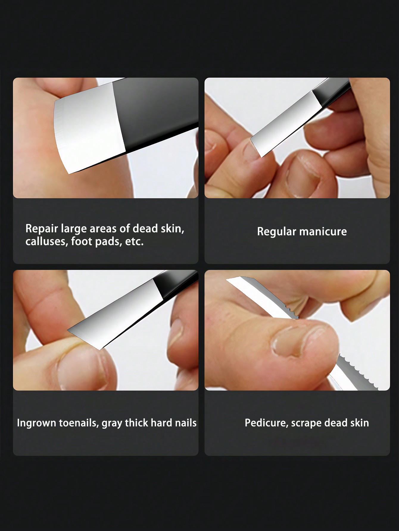 Ensemble de couteaux de pédicure, dissolvant de couteau pour ongles incarnés, rasoir pour callosités, outils professionnels pour grattoir les pieds, couteau pour l'élimination des callosités