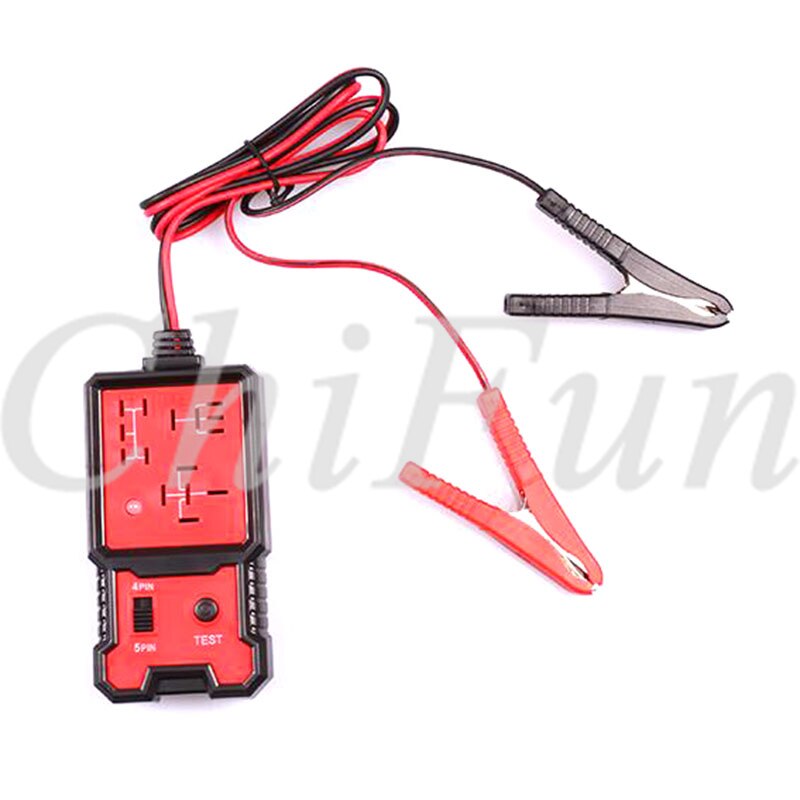 12V Electronic Automotive 4-Pin 5-Pin Relay Tester Universal For Cars Auto Battery Checker With test clip