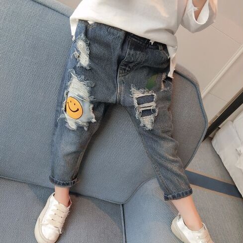 Pantalones vaqueros rasgados para bebés y niñas, Jeans holgados con agujeros, ropa para niños de 2 a 7 años, primavera