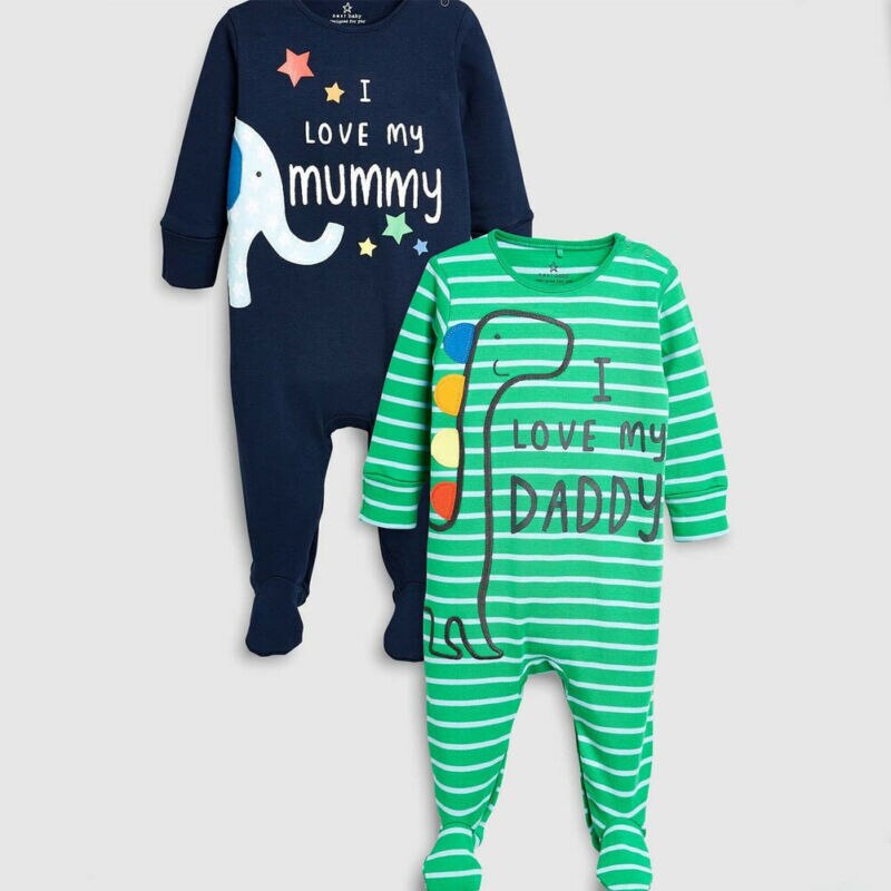 Pasgeboren Baby Baby Boy Meisje Footies Lange Mouwen Gestreept Cartoon Print Jumpsuit Kleding Katoen Outfits