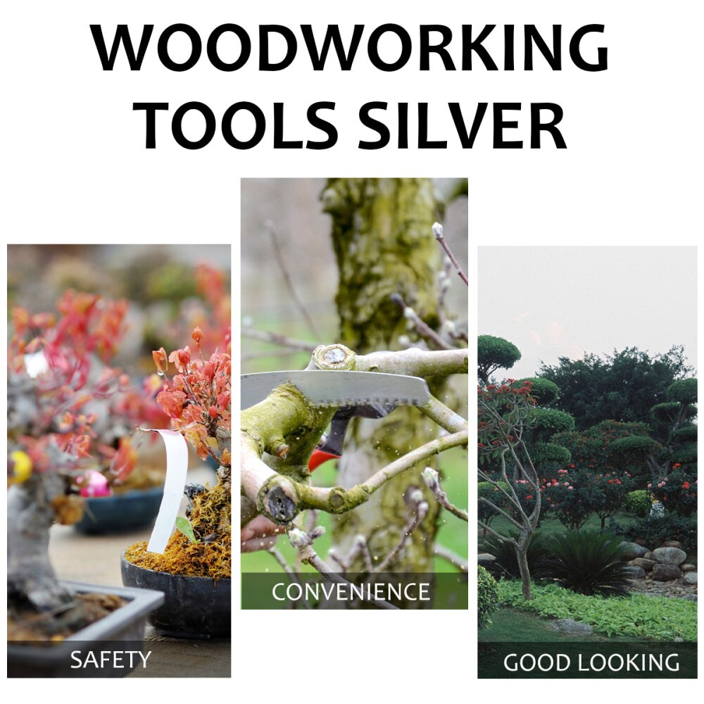 Fruit Tree Cutting Saw Bonsai Pruning Garden Saw Woodworking Tools Silver