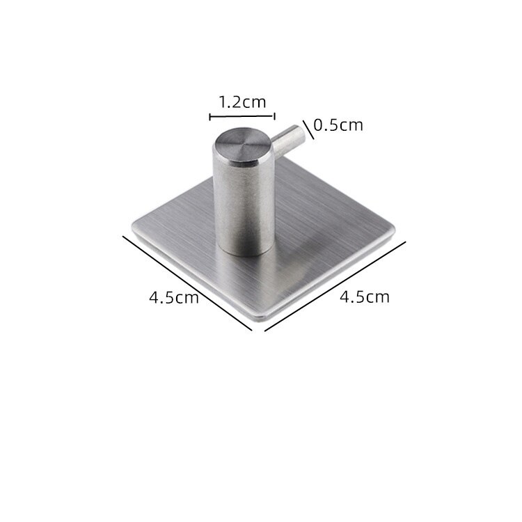 3M Sticky Storage Hook Stainless Steel Coat Hook Towel Hanger Wall Mount: Type A