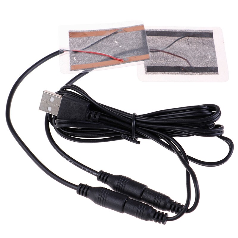 2 Stuks Verwarming Pads Met Kabel 5W Usb Verwarming Handschoenen Buigbare Verwarming Film Diy Warme Hand Voor Handschoen Pad voeten
