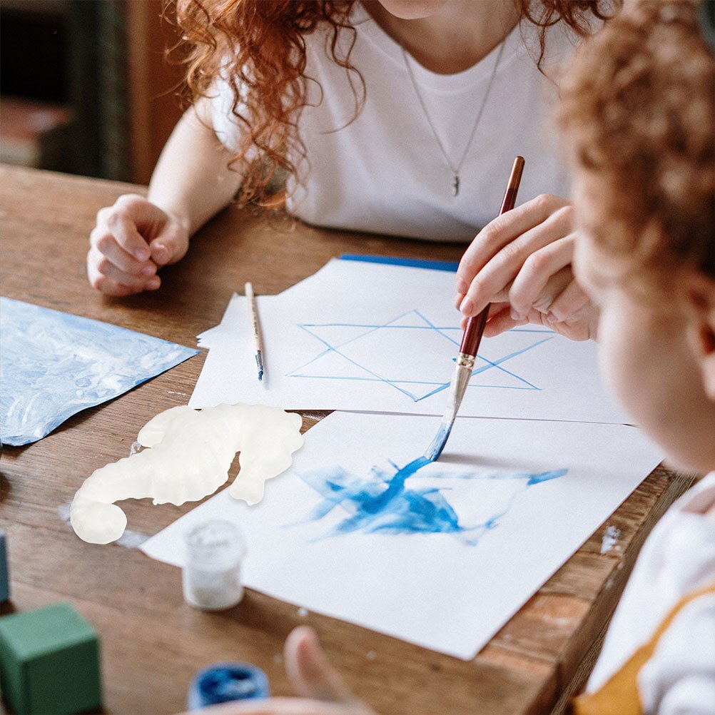 20Pcs Seahorse Shape Painting Models DIY Crafts Making Models Hand-painted Seahorse Model