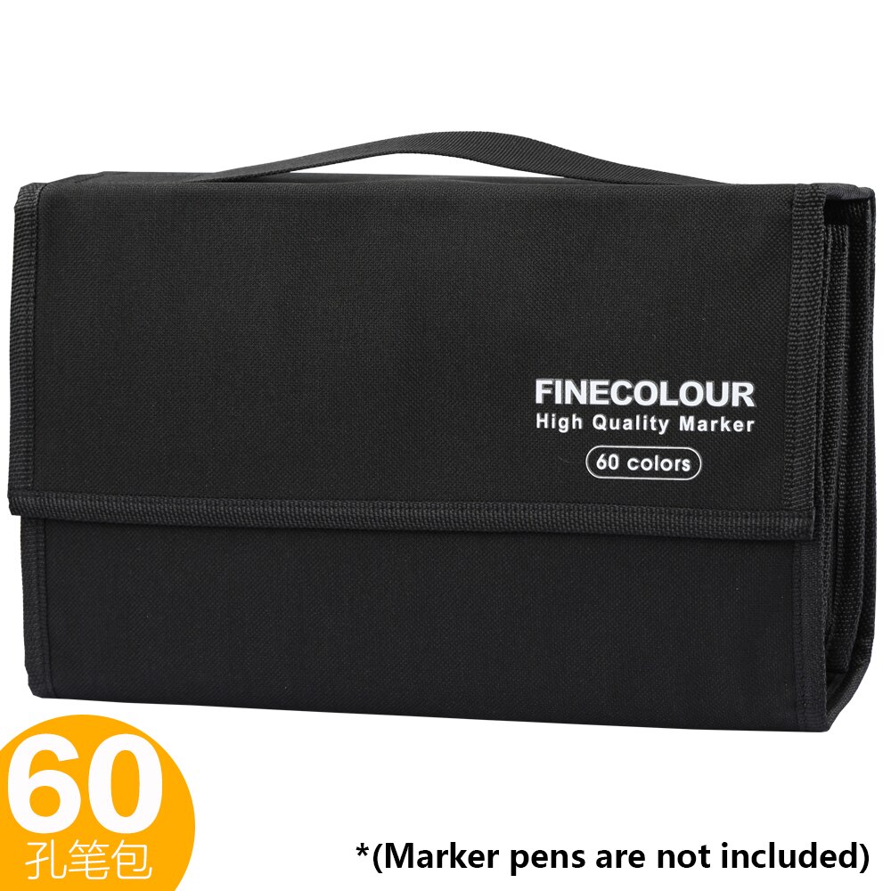 FINECOLOUR Marker Pen Case Large Zipper Bags for Art Marker Fineliner Organized Portable Convinient Pencil Case Art Supplies: 60