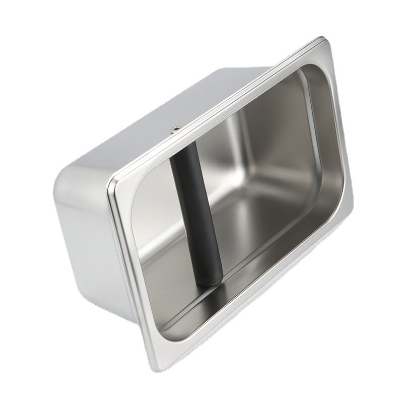 Caja de café de acero inoxidable, cubo de basura Espresso, contenedor de basura para máquina de café, portafiltro, herramientas Barista