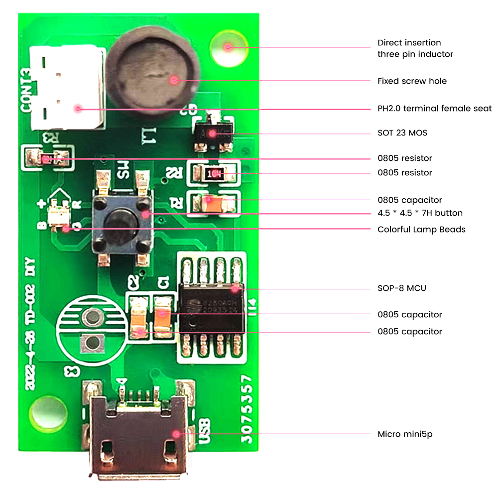 DC3-12V USB Mini Humidificateur DIY Analyste Brumisateur et Pilote Circuit Imprimé Brumisateur Atomisation Film Atomiseur Feuille Mini Osccorporelle