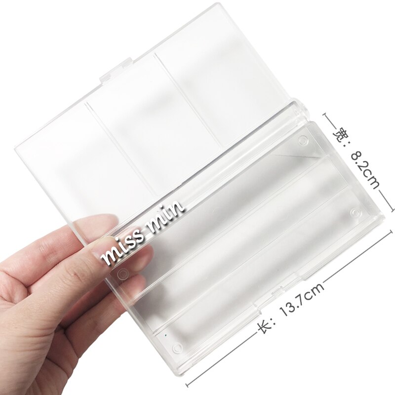 Plastic Doos Acryl Dozen Aquarel Verf Palet Half Pannen 2Ml Water Kleur Opslag Lege Palet Case: 1