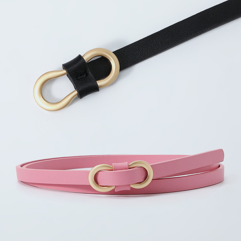 Zero Pin Casual Ladies Belt Youth Thin Belt Classic Vintage Waist Belt Jeans Dress Belts
