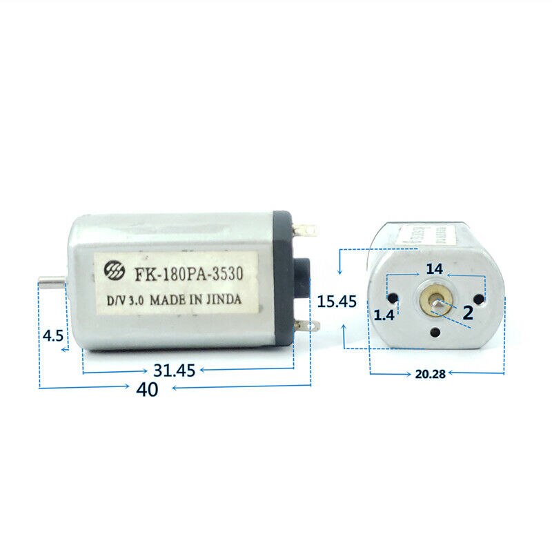 Mini FK-180PA-3530 Motor DC 2.4V 3V 16000RPM laagspanning Hoge Snelheid Micro 180 DC Motor 2mm as voor DIY Elektrische Scheerapparaat Speelgoed