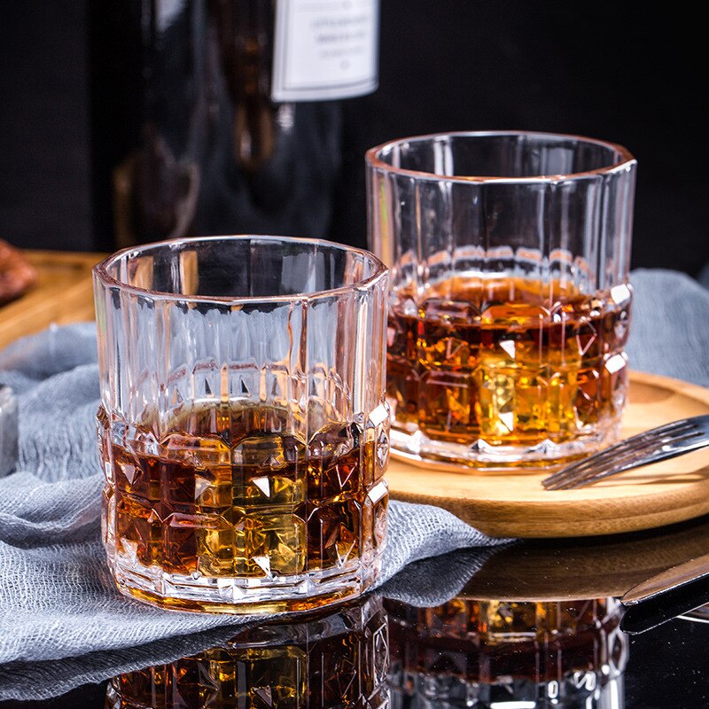 Vierkante kristallen whiskyglazen voor thuis, bar, bier, water en feest, hotel, bruiloft, glazen en drinkgerei