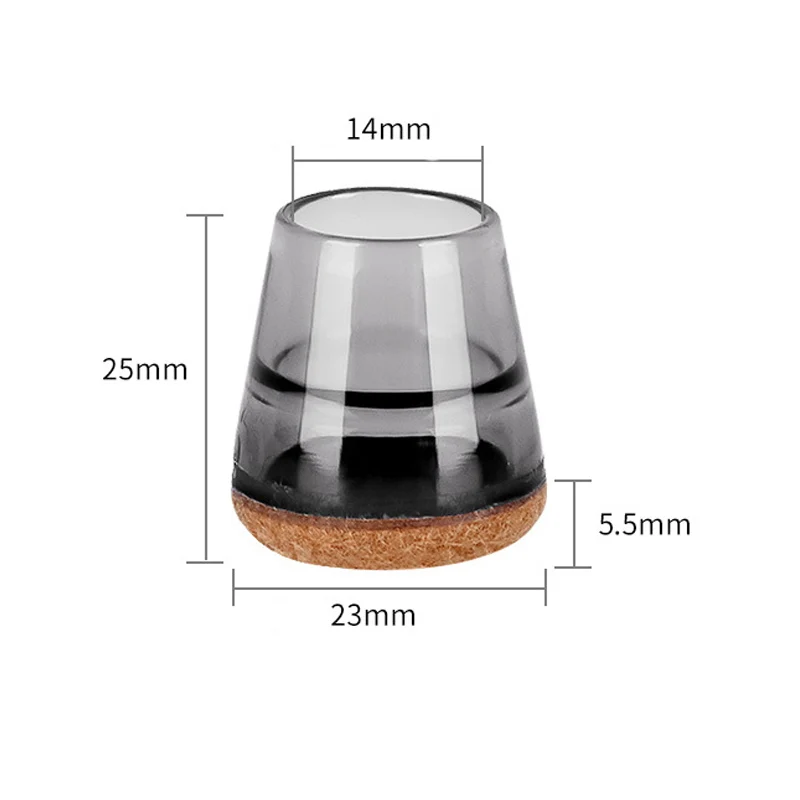 40/1PCS Stoelpoot Vloerbeschermer Siliconen Meubels Voetdoppen Slijtvaste Ruisonderdrukking Beschermen Vloeren Nivellering Home Decor: zwart en wit / 16 Stks