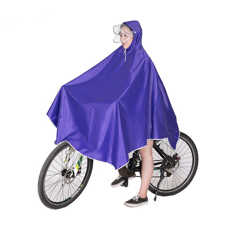Chubasquero de bicicleta de para hombres y mujeres, capa de lluvia para ciclismo, Poncho con capucha a prueba de viento, capa de lluvia para bicicleta, cubierta para Scooter de movilidad: Purple