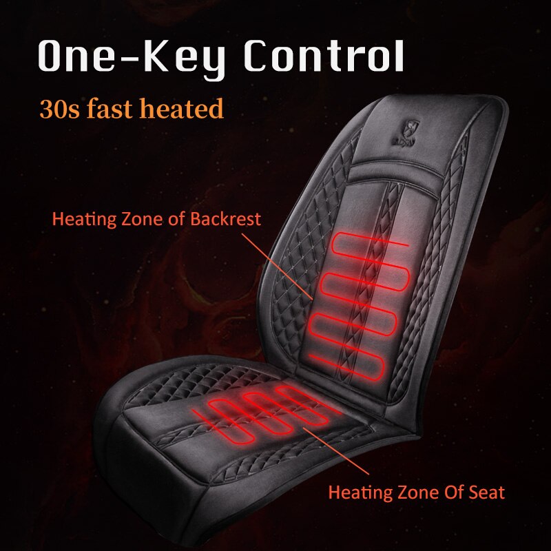 Karcle 2PCS Heated Car Seat Cover Seat Heater Heating Pad Car Seat Cushion Protector For Winter