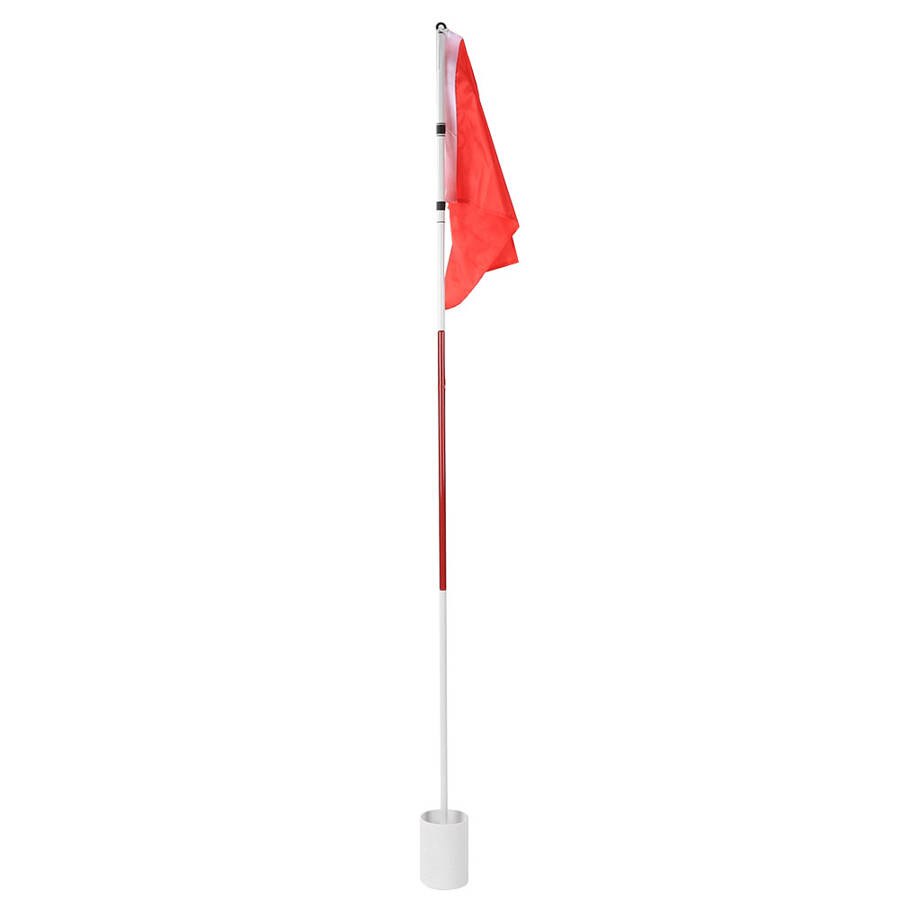 Golf Hole Pole Cup Flag Stick 186cm 3 Sections Golf Putting Green Flagstick Golf Flag Flagpole Golf Hole Golf Training Equipment