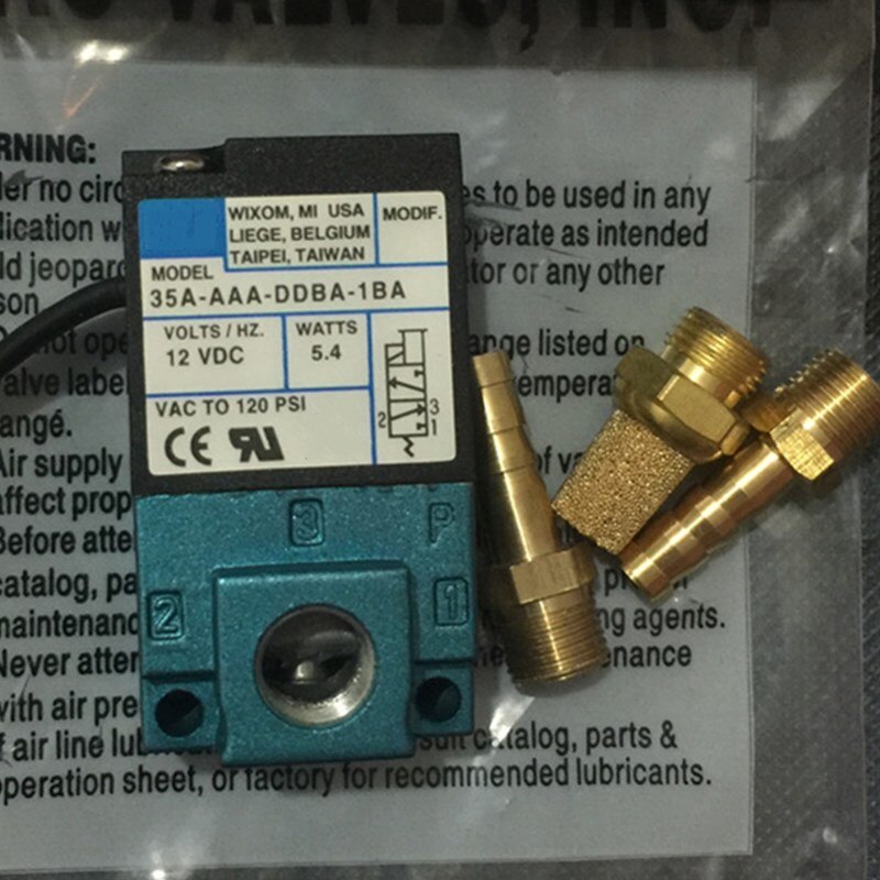 12V 1/8'' NPT 3 Port Electronic Boost Control Solenoid Valve Brass Silencer MAC - Foto 9