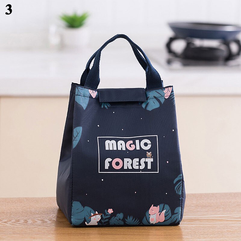 1 Pc Cartoon Lunch Tas Vrouwen Verse Koeler Zakken Waterdichte Draagbare Rits Thermische Oxford Lunchbox Tote Voedsel Zakken: 3