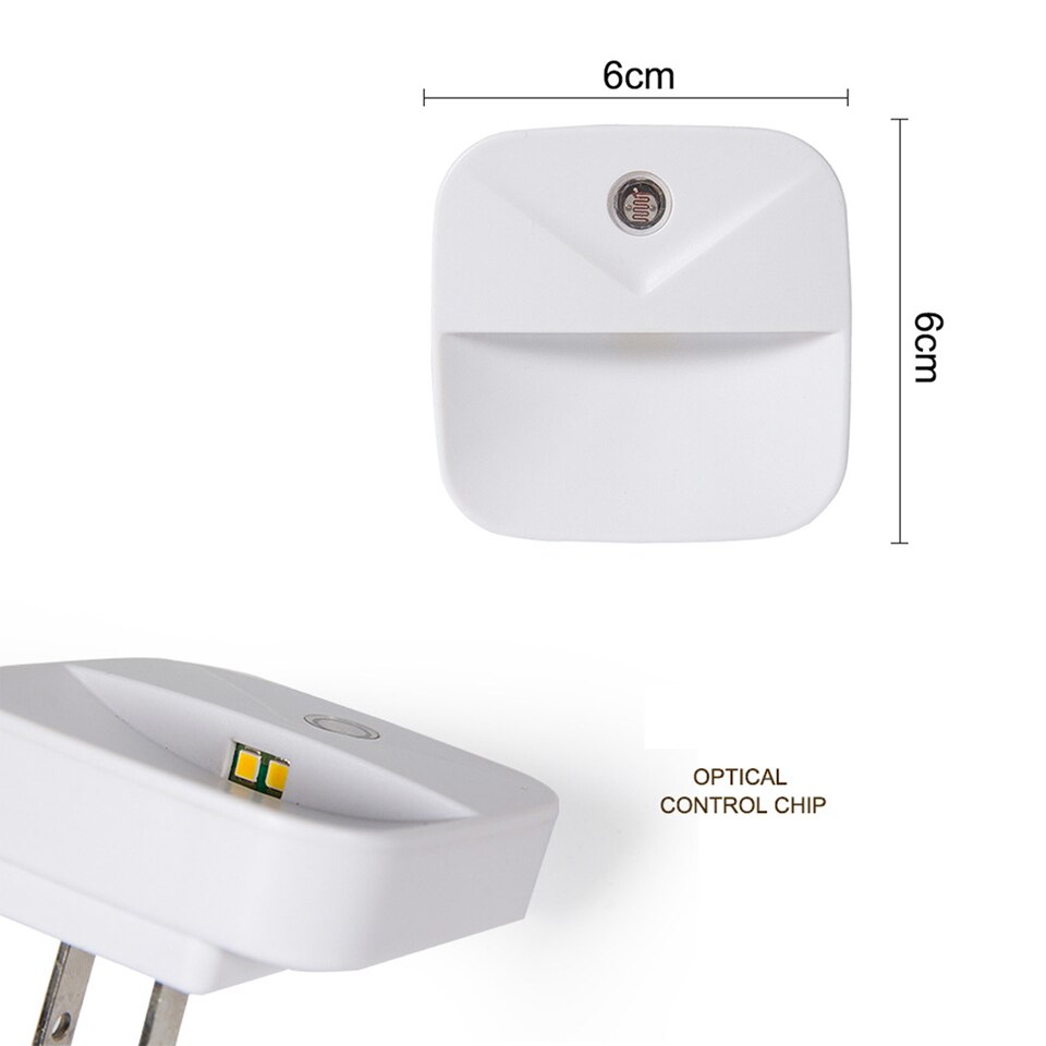 Wireless Light control Sensor LED Night Light EU US Plug Dusk-to-Dawn Night Lights For Baby Kids Bedside Bedroom Corridor Lamp