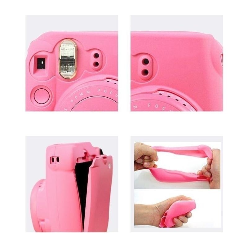 Kleurrijke Camera Gevallen Geschikt Voor Polaroid Fujifilm Instax Mini 8/8 + 9 Carrying Opslag Cover Bag Zacht Siliconen Huid Beschermhoes