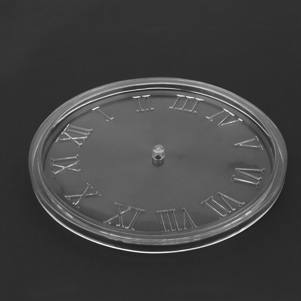 1 Juego de molde de silicona para reloj de pared, accesorios para hacer relojes, números romanos, modelo de reloj (transparente)