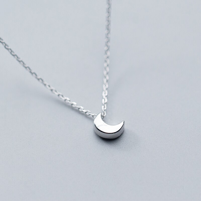 MloveAcc-Colgante de Plata de Ley 925 con forma de Luna, joyería clásica