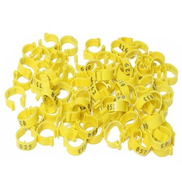 Gevogelte Ringen 100Pcs Been Paars Vogel Huisdieren Kuikens Bands Duif Gadget Haan Eend Kip Set 1-100 Genummerde clip Papegaai 10.5 Mm